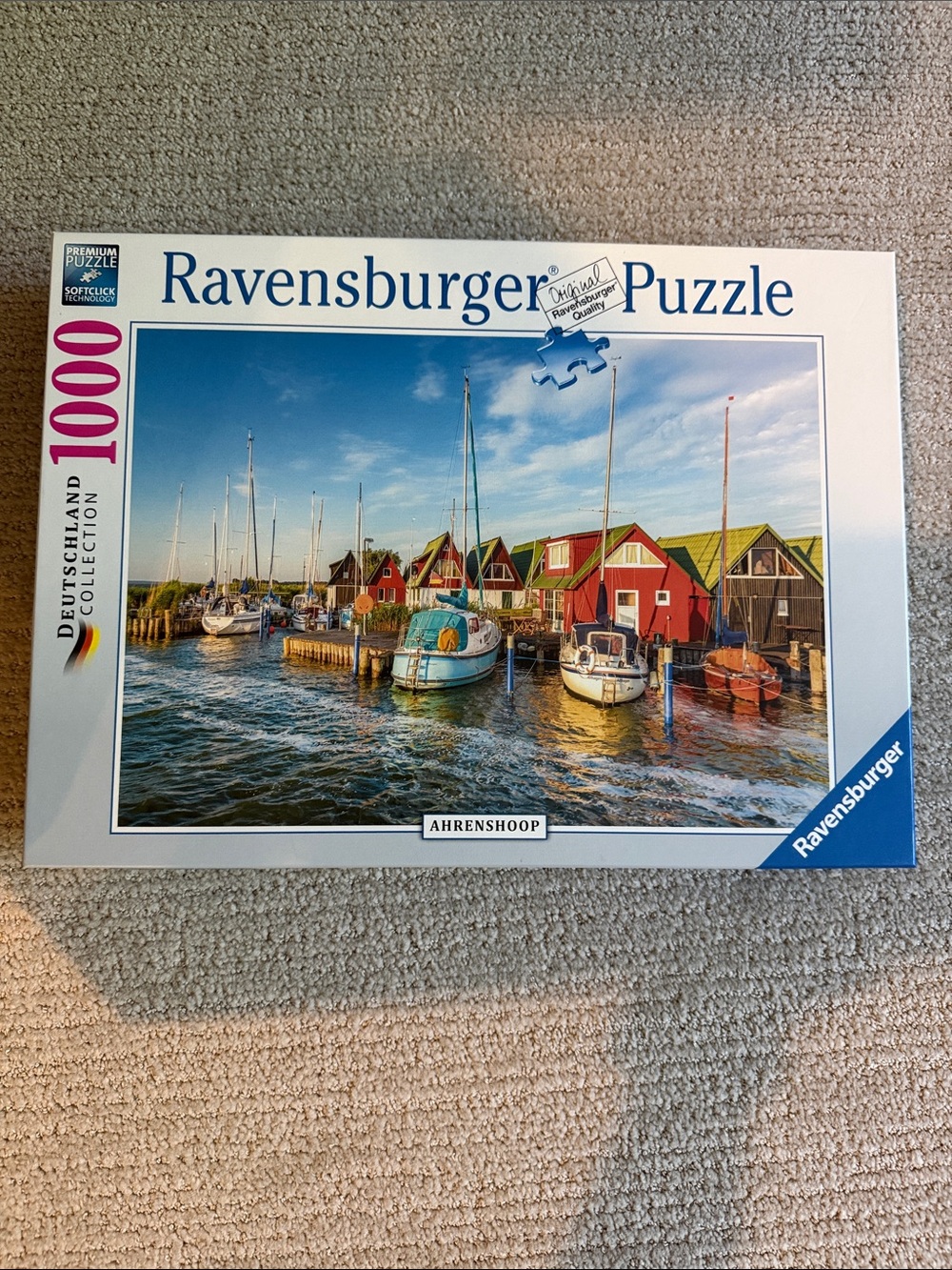Ravensburger Colourful Harbourside Ahrenshoop Harbor Germany Puzzle